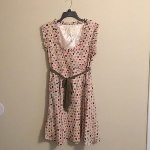 Knitted Dove Polka Dot Dress